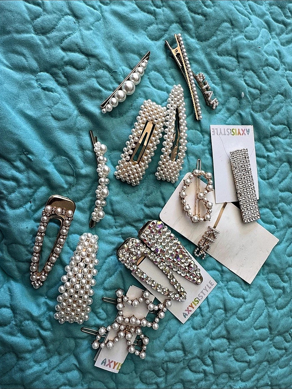 Pearl & Rhinestone Hair Accessories Set
